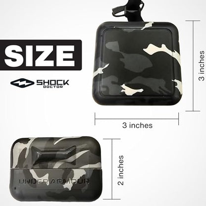 Under Armour Mouth Guard Case. Mouthguard Storage. Keep it Clean and Secure - color: Black Camo