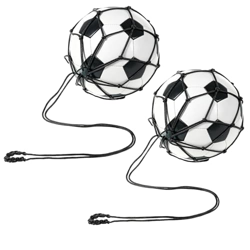2-Pack Soccer Kick Trainer – Hands-Free Adjustable Return Net for Solo Practice, Fits Ball Size 3, 4, 5, Portable Football Training Aid for Beginners, Kids & Enthusiasts