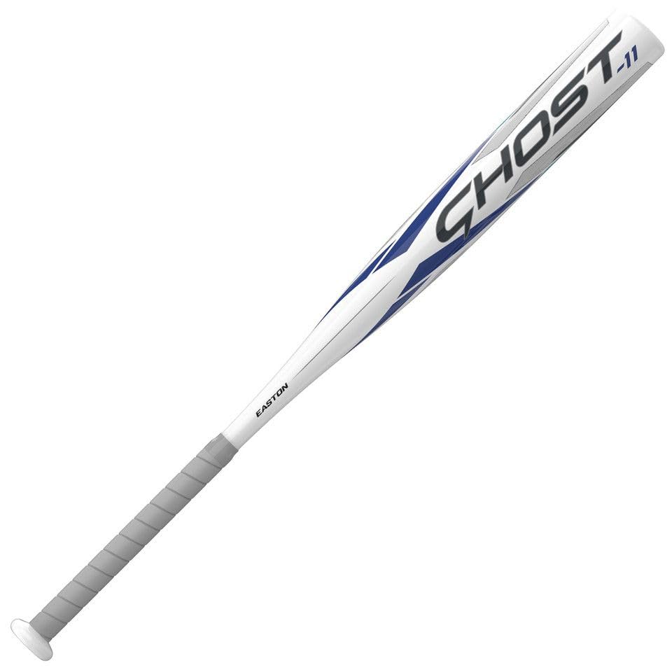 Easton | Ghost Youth Fastpitch Softball Bat | Approved for All Fields | -11 Drop | 1 Pc. Aluminum - color: White / Blue, size: 29 Inch