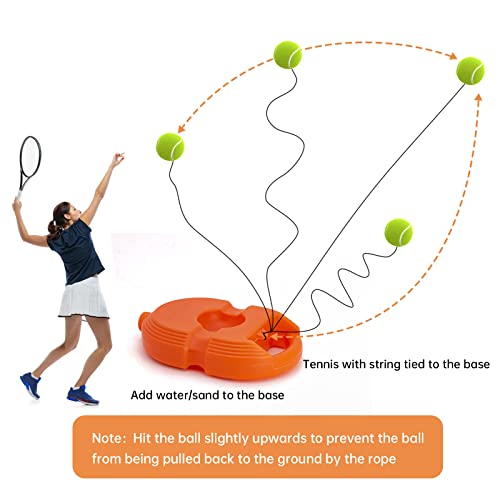 Tennis Trainer Rebound Ball with 3 String Balls, Solo Tennis Training Equipment for Self-Pracitce,Portable Tennis Practice Training Tools for Adults, Kids, Beginners Sport Exercise