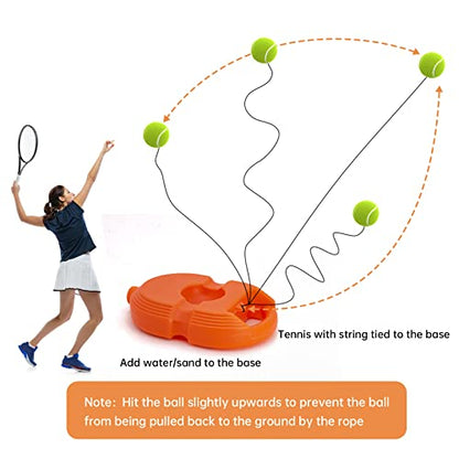 Tennis Trainer Rebound Ball with 3 String Balls, Solo Tennis Training Equipment for Self-Pracitce,Portable Tennis Practice Training Tools for Adults, Kids, Beginners Sport Exercise
