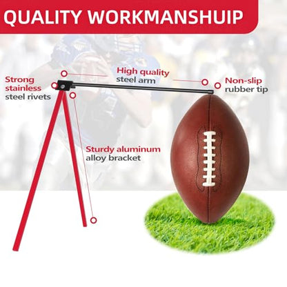 Ziopetru Football Kicking Stand, Durable All Metal Football Kicking Tee Holder for Field Goal and Place Kicks of Football, Adult and Youth Football Training Equipment