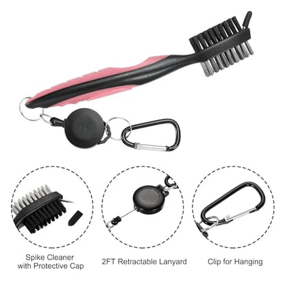 PATIKIL Golf Club Brush,Extension Cord Golf Club Groove Cleaner with Retractable Cleaning Nails and Ergonomic Grip