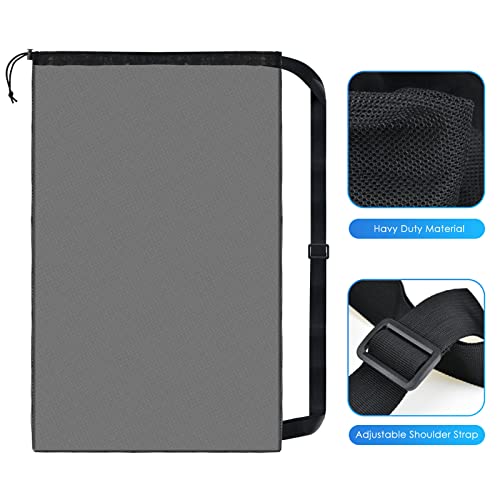BROTOU Extra Large Sports Ball Bag Mesh, Basketball Bags Team Balls, Adjustable Shoulder Strap, Ball Bags for Holding Soccer, Football, Volleyball, Swimming Gear (30” x 40”) - color: 2PCS