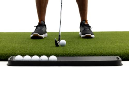 Dura-Pro Premium Turf Indoor/Outdoor Golf Mat. Bonus Tray + 3 Tees - style: Perfect Reaction 4'x4'-41mm