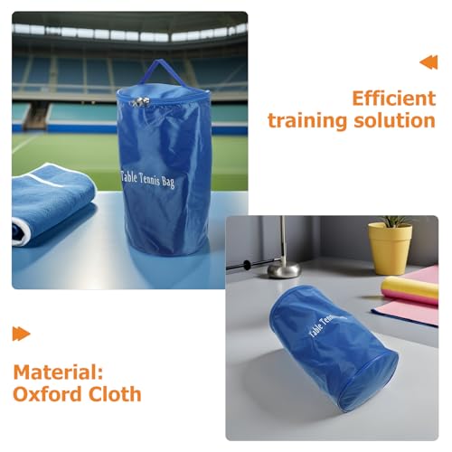 Yardwe 2pcs Portable Pingpong Ball Storage Bag Table Tennis Ball Organizer Oxford Cloth Zipper Carry Pouch Holder Organizer For Training Sports Party Outdoor Baseball Lacrosse