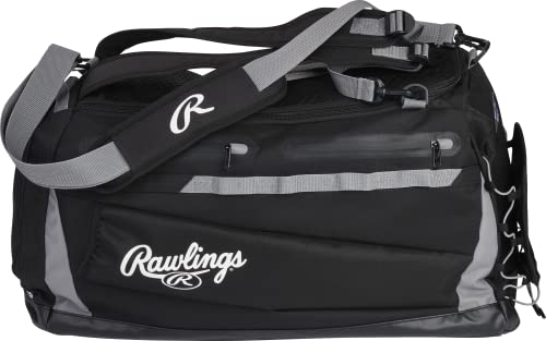 Rawlings | MACH Hybrid Backpack/Duffle Equipment Bag | Baseball & Softball | Multiple Colors - color: Black