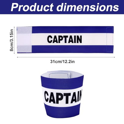 Captain Armbands Soccer, Adjustable Leader Football Arm Bands Breathable Soccer Captain Armband Sport Accessory - color: Royal