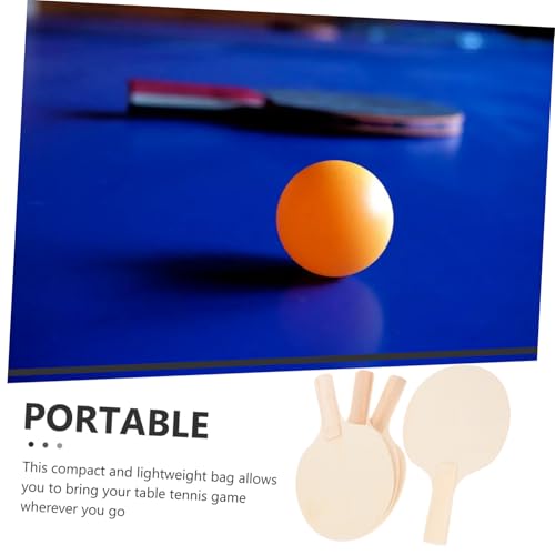YARNOW Table Tennis Paddles Set of 4 Unpainted Wood Table Tennis Paddle for Kids Adults Indoor Outdoor Use Painting Crafts