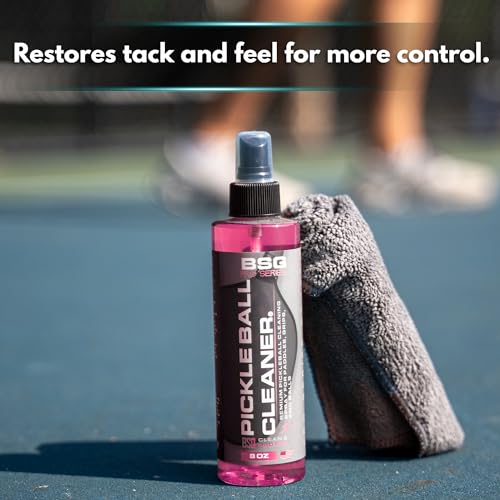 Pickleball Paddle Cleaner, Grip & Paddle Reset Spray, Erase Dirt & Grime, Improve Accuracy, Remove Sweat and Scum | 8 floz - size: 1-Pack (Pink)