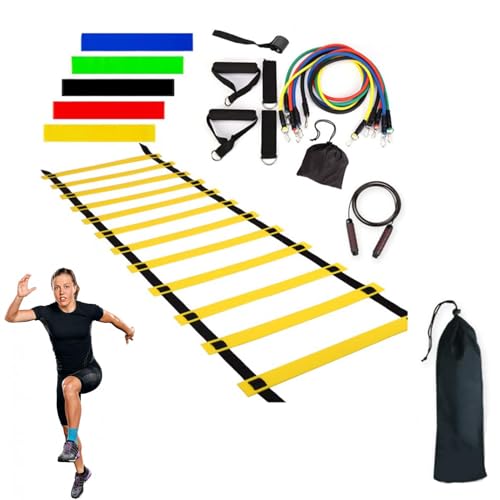Speed Training Practice Poles - Adjustable Soccer Practice Poles, Professional Speed Trainings Gear | Foldable Sports Agility Set, Multi Sport Training Poles for Athletes, Kids, Adults - color: Set 4