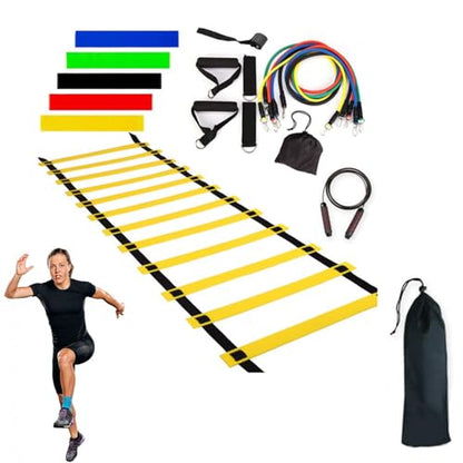 Speed Training Practice Poles - Adjustable Soccer Practice Poles, Professional Speed Trainings Gear | Foldable Sports Agility Set, Multi Sport Training Poles for Athletes, Kids, Adults - color: Set 4