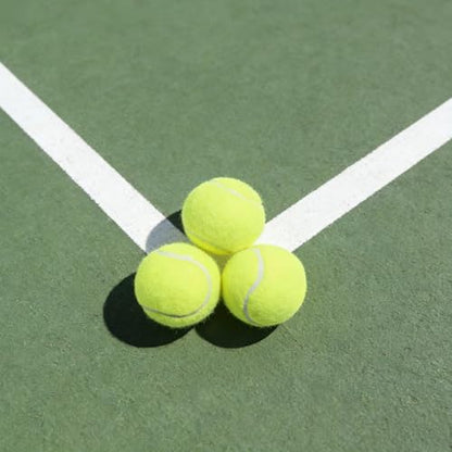 Training Tennis Balls 3 Pack, All Court Play, Improved Bounce, 2.1 oz Weight, Long-Lasting Fiber Felt, 2.6 in