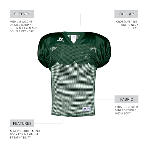 Russell Athletic Boys Youth Stock Practice Jersey - color: Dark Green, size: Medium