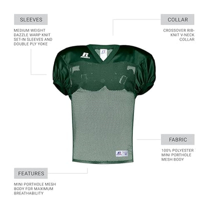 Russell Athletic Boys Youth Stock Practice Jersey - color: Dark Green, size: Medium