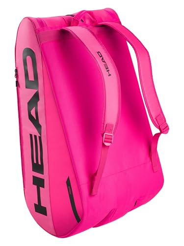 HEAD Tour Racquet Bag XL (12R) Tennis Bag - Holds Up to 12 Racquets, CCT+ Climate Control Technology, 3 Main Compartments, Shoe Pocket & Backpack Carry System - color: Pink