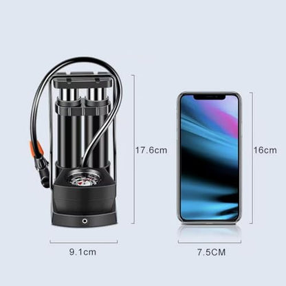 Foot Twin Cylinder Air Pump, Bike Floor Pumps, Air Pump for Ball, for Bicycle Motorbike & Inflatable Bed Pillow & Swimming Items