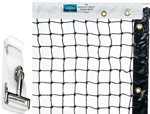 Edwards 42' Tennis Net w Center Strap Included - Court Equipment Package - style: 30LS Single Weave