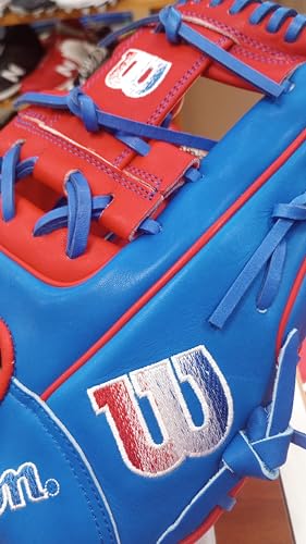 Wilson A2000 1786 Baseball Glove, Right Hand Throw, Infield Series - Exclusive Edition - color: Royal Blue/Red