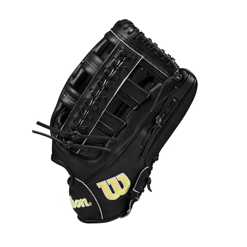 Wilson 2024 Classics Series A2000 Baseball Gloves - color: Black/Yellow, size: Outfield - 12.75"