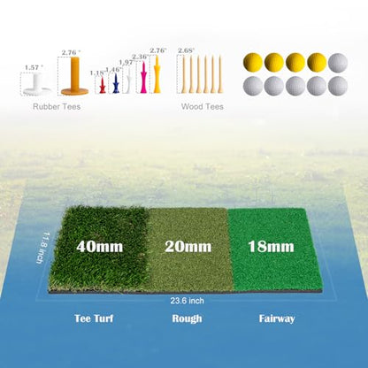Golf Net, 10 x 7ft Backyard Practice net, Golf Hitting,Driving Net with mat for Indoor/Outdoor - style: Parallel Target