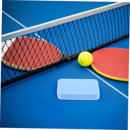 Toyvian 2Pcs Table Tennis Racket Cleaner Portable Sponge Eraser for Paddle Maintenance Professional Rubber Care Kit with Quick Absorption and Dual Purpose Design for Table
