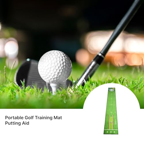 Foldable Golf Putting Training Pad, Wear Resistant Swing Detection Practice Equipment for Golfer Daily Training