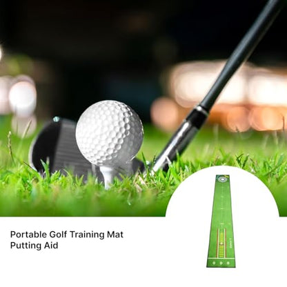 Foldable Golf Putting Training Pad, Wear Resistant Swing Detection Practice Equipment for Golfer Daily Training