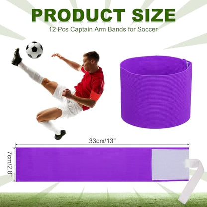 PATIKIL Soccer Captain Armband, Captain Arm Bands for Soccer Elastic Captain Arm Band Sports Captain Armbands for Youth Adult Football Team Training - color: Purple