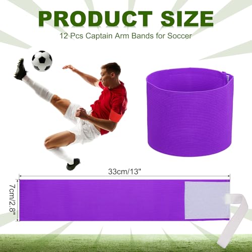 PATIKIL Soccer Captain Armband, Captain Arm Bands for Soccer Elastic Captain Arm Band Sports Captain Armbands for Youth Adult Football Team Training - color: Purple