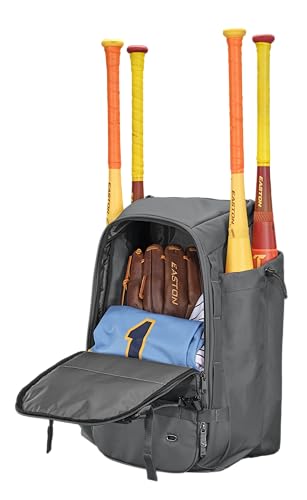 Easton Easton | Walk-off Ethos Backpack Equipment Bag | Baseball & Softball | Multiple Colors - color: Charcoal