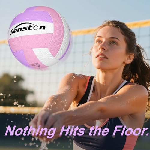 Senston Soft Volleyball Official Size 5 - Beach Volleyball for Indoor/Outdoor Play/Entertainment - style: P06