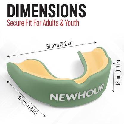 Sports Mouth Guard for Boxing, MMA, Muay Thai, Wrestling, Football & Water Sports – NewHour Adult Mouthguard with a Protective, Breathable Case