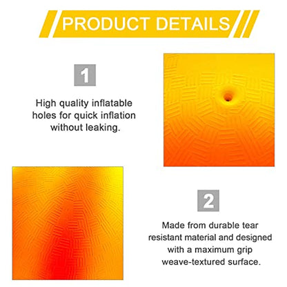 Four Square Balls, 8.5 Inch Playground Ball for Kids Outdoor Dodgeball Kickball Handball Game with Hand Pump - color: Multicolor (4 balls)