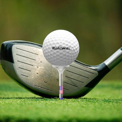 Plastic Golf Tees 3 1/4'', 50 Pack - Unbreakable Tees with Cup 6 Prongs/8 Prongs, Reduces Friction & Side Spin, Long Golf Tees Bulk for Men, Essential Golf Accessories