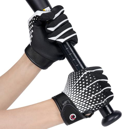 Kids Baseball/Softball Batting Gloves Youth,Super Grip Teeball Gloves for Boys and Girls - size: Youth M/L(6-6.5in)