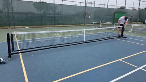 Spartan Pickleball Portable Net System, US Steel, 36" High x 22' Long, 128 lbs, Heavy Duty with Wheels, Indoor & Outdoor Use