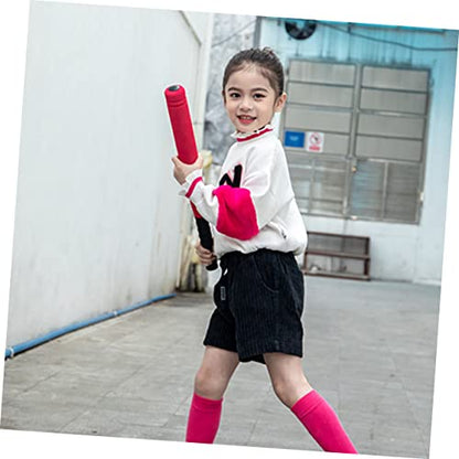 WOONEKY Portable Eva Baseball Bat for Wear Resistant Red Training for Outdoor Indoor Sports Lightweight Durable Bat with Mesh Bag for Active Play and Birthday Gifts