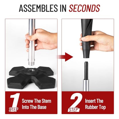 Portable Hitting Tee for Baseball/Softball,Height Adjustable from 25-37 inch,Easy Carry Premium Baseball Tee with Rubber Top,Metal Base Batting Tee for Accuracy,Power,Softball Tee For All Palyers