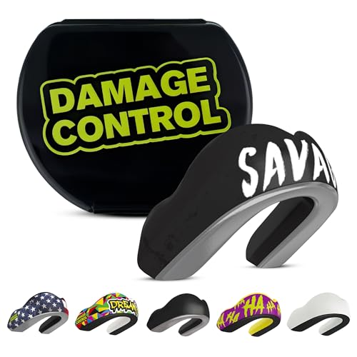 DAMAGE CONTROL Extreme Impact Mouth Guard – Sports Mouthguard for Boxing, MMA, BJJ, Hockey, Rugby, Lacrosse, & More – Mouthpiece for Teeth & Jaw Protection, for Youth & Adults (Savage EI) - color: Savage Ei, size: Adult