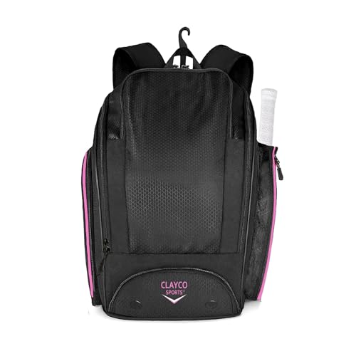 Personalized Pickleball Bag - Large Pickle Ball Backpack with Shoe Compartment, Fence Hook, Paddle Holder - Gifts for Men & Women