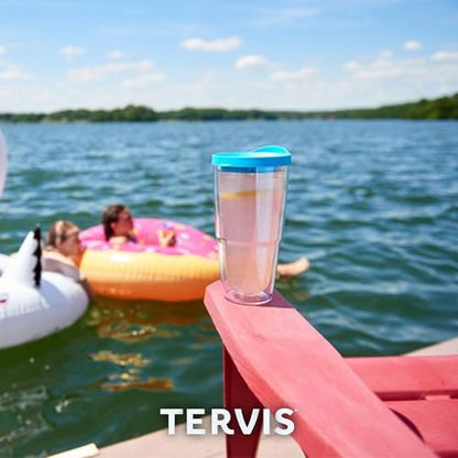 Tervis Pickleball Made in USA Double Walled Insulated Tumbler Travel Cup Keeps Drinks Cold & Hot, 24oz, Classic - style: 24oz