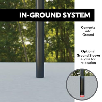 Lifetime NBA In-Ground Basketball Hoop, 50 Inch Shatterproof Fusion Backboard, Adjustable Height 7.5-10 Ft, Action Grip Adjust, Slam-It Rim