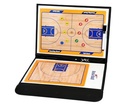 Magnetic Basketball Coaching Board Coaches Clipboard Tactical Board Kit with Dry Erase Surface, Portable Strategy Coach Board