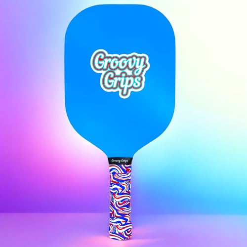 Pickleball Paddle Grip Tape - Stylish Tennis Overgrips, Non-Slip & Precut Racket Grip for Pickleball, Tennis, Badminton - color: Firecracker Swirl, size: 3 Grips