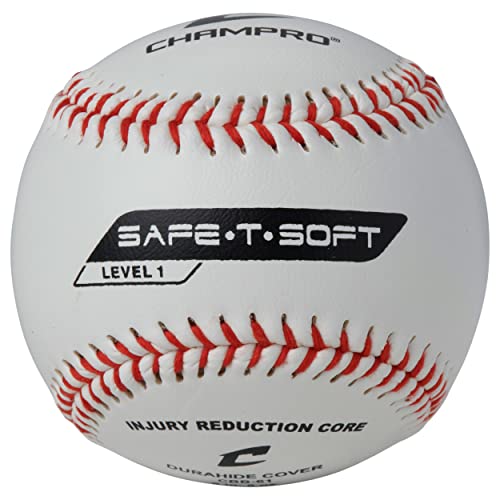 Champro Safe-T-Flight Baseball (White, 9-Inch) Pack of 12