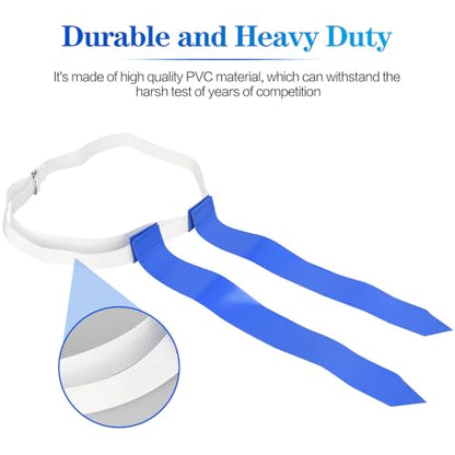 DkOvn Flag Football Set, Flag Football Belts with Flags, Easy Tear Away Belt for Youths, Adult Players of Flag Football - color: 28pcs(14 Blue+14 Red)