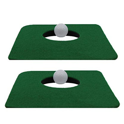 Upstreet Golf Putting Matt for Indoors, Mini Golf Set - Includes Two Mats and Two Training Balls