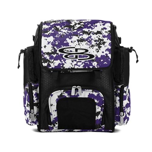 Boombah Mini Superpack Bat Bag Digital Camo Black/Purple - color: Black/Purple