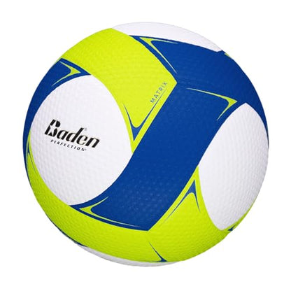 Baden | Matrix | Nylon Wound | Professional Indoor Composite Volleyball | Official Size & Weight - color: Yellow/Blue/White, style: MATRIX